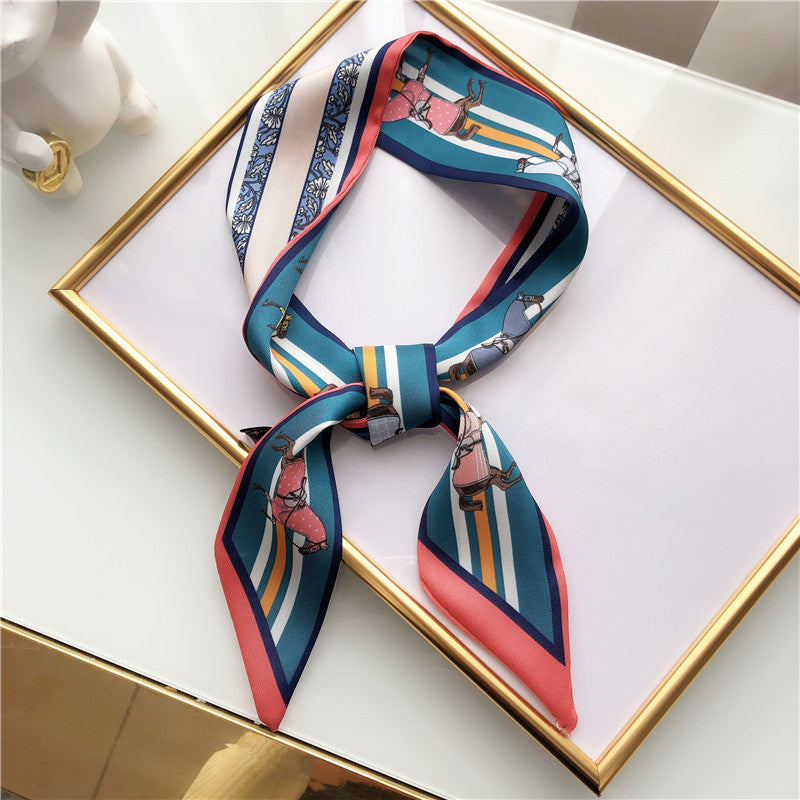 Spring and autumn long silk scarf