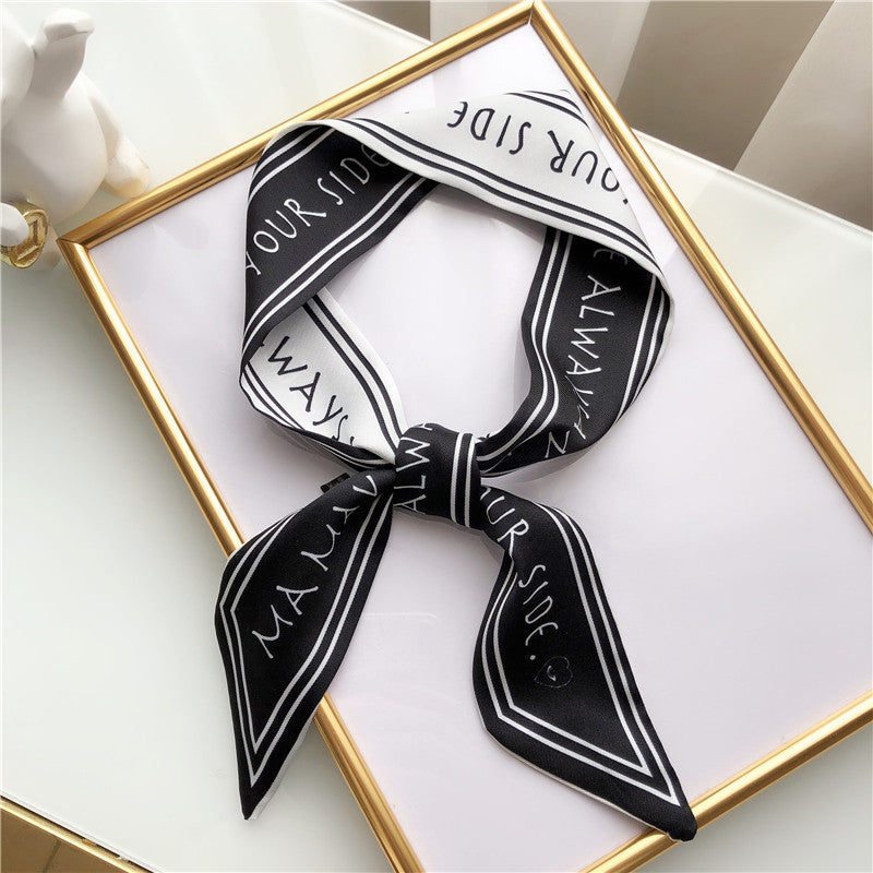 Spring and autumn long silk scarf
