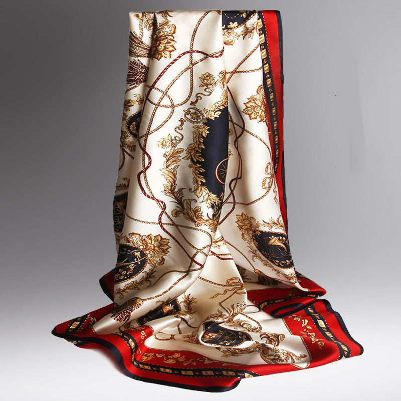 Spring All-Match Turban Silk Female Spring Silk Scarf