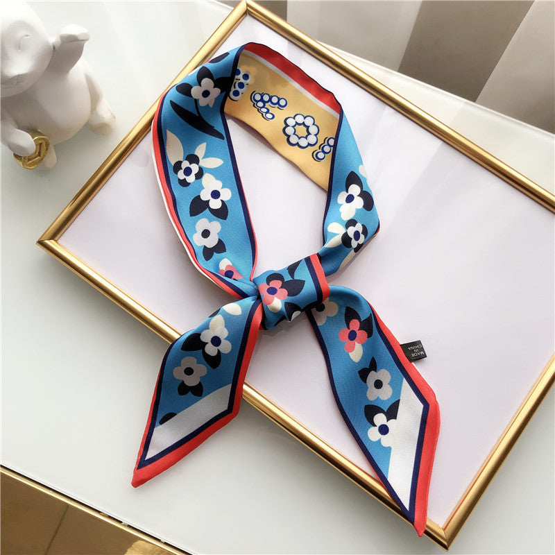Spring and autumn long silk scarf