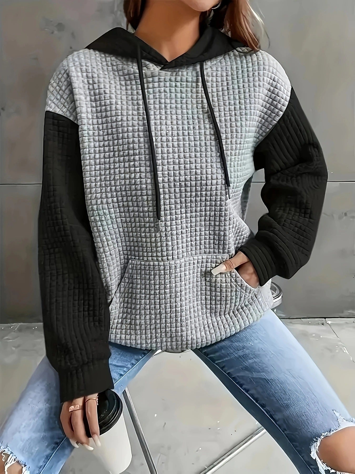 ColorWave™ Casual Patch Hoodie