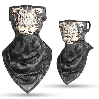 Ice silk hanging ear triangle scarf