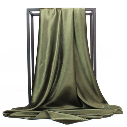 Satin Imitation Silk Scarf Shawl Ladies Headscarf