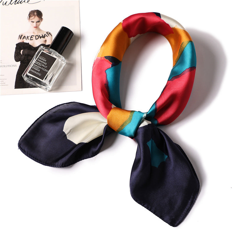 Personalized printed satin silk graffiti scarf