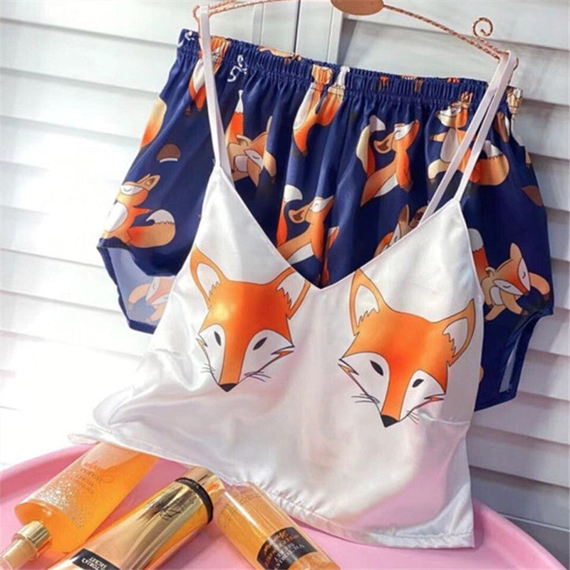 Ice silk sling pajamas