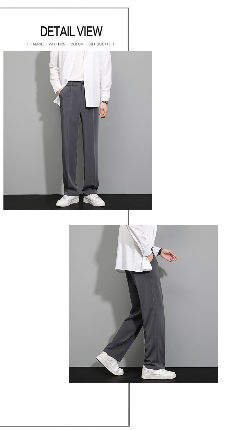 Ice Silk Leisure Summer Men's Slim Trousers