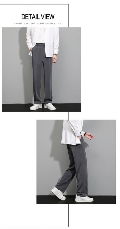 Ice Silk Leisure Summer Men's Slim Trousers