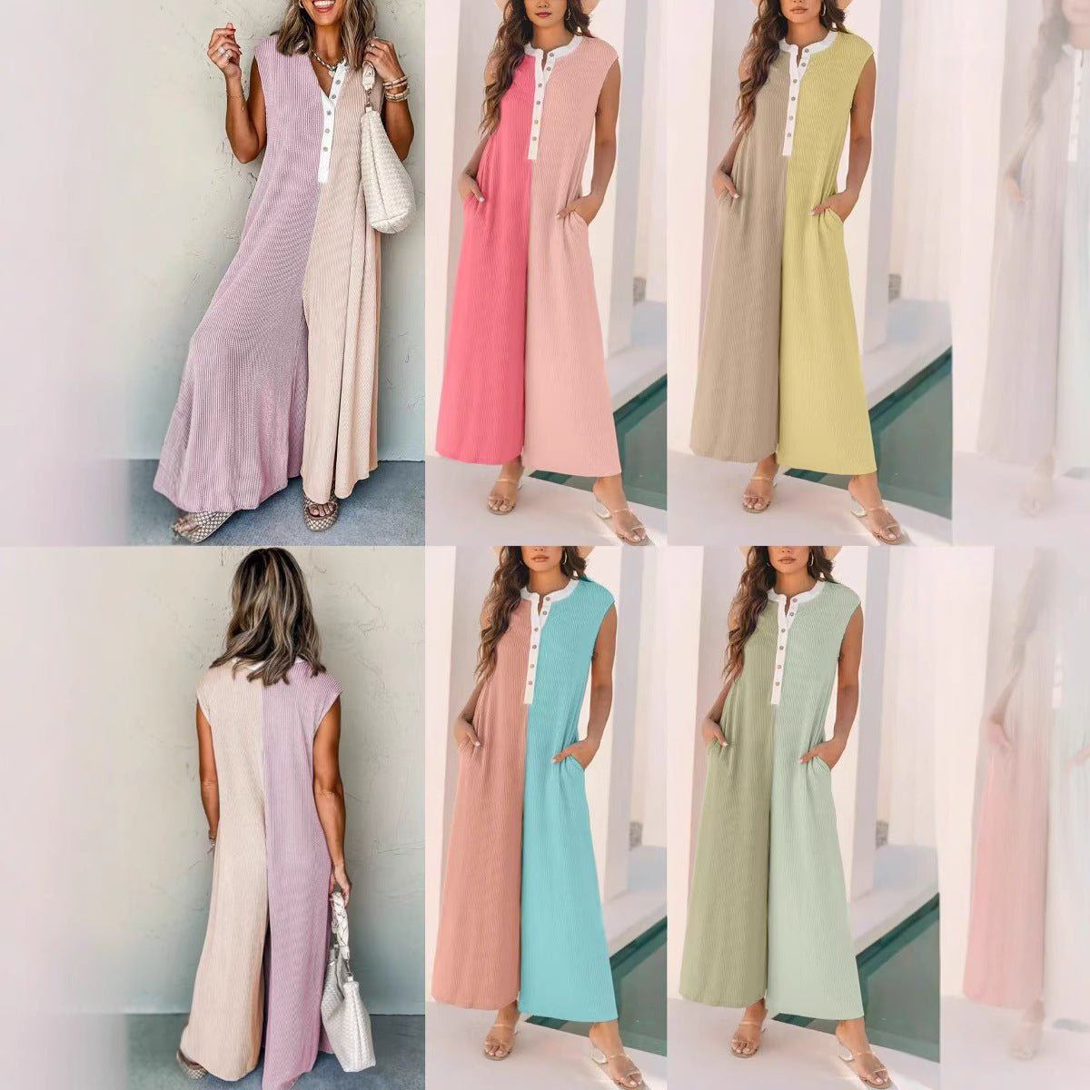 ChromaEase™ Colorblock Jumpsuit