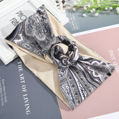 Hairband Silk Scarf New Hair Accessories Print