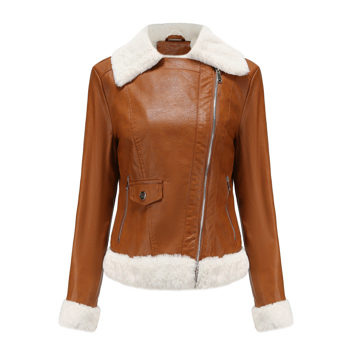 EuroLuxe Fleece Leather Jacket