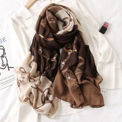 Holiday shawl sunscreen silk scarf