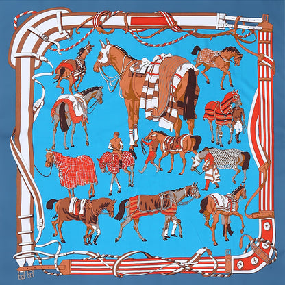 Carriage twill silk scarf