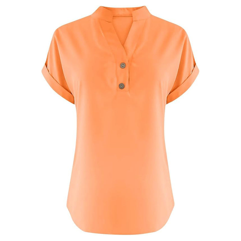 Serenelle V-Button Blouse
