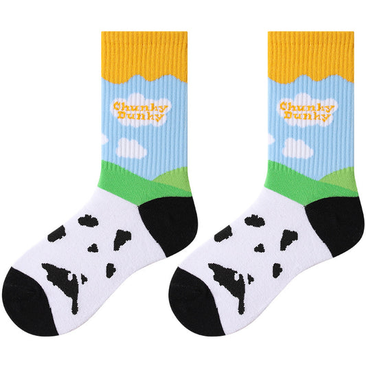 Fashionable Simple Wild Milk Ice Cream Socks