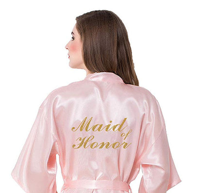 Morning gown embroidered silk cardigan