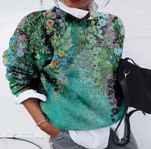 PixelKnit Round Neck Sweater