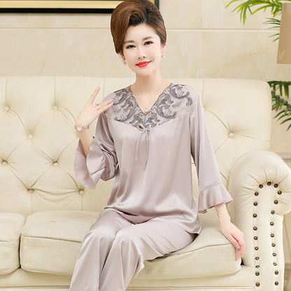 Silk silk spring and autumn home clothes