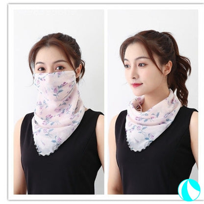 Women's UV protection summer shading silk scarf