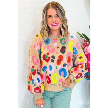 WildCozy Leopard Crew Sweatshirt