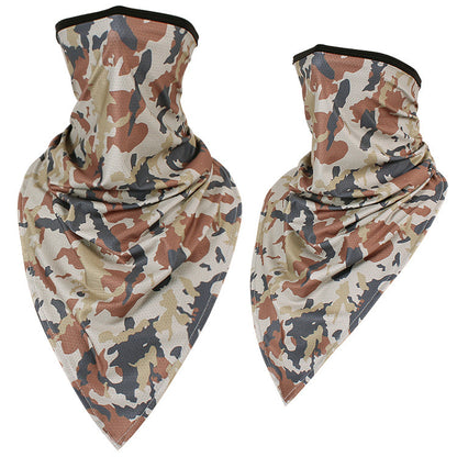 Ice silk quick-drying camouflage triangle scarf