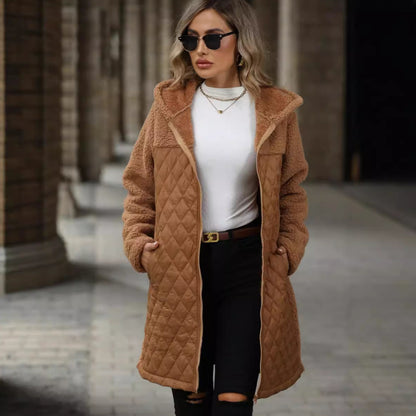 PlushEase Zipper Hooded Coat