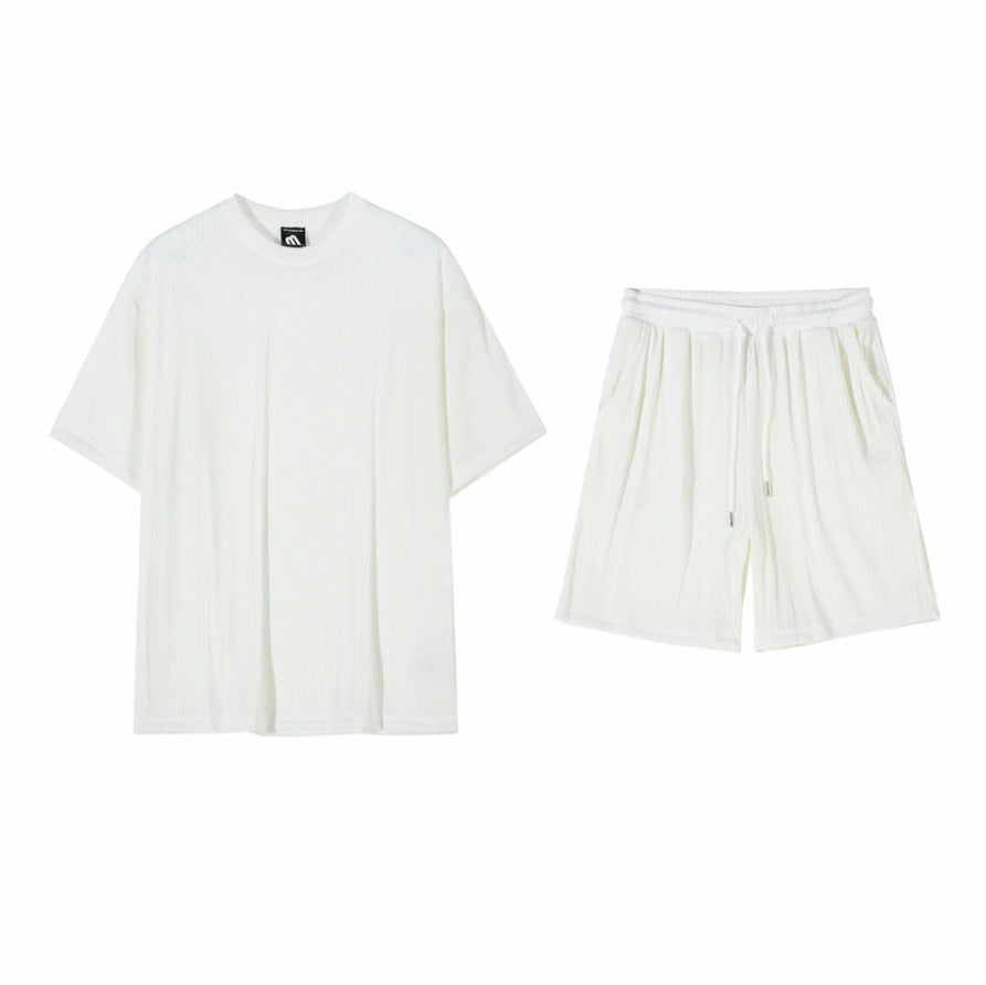Breathable Ice Silk Thin Short Sleeved Shorts