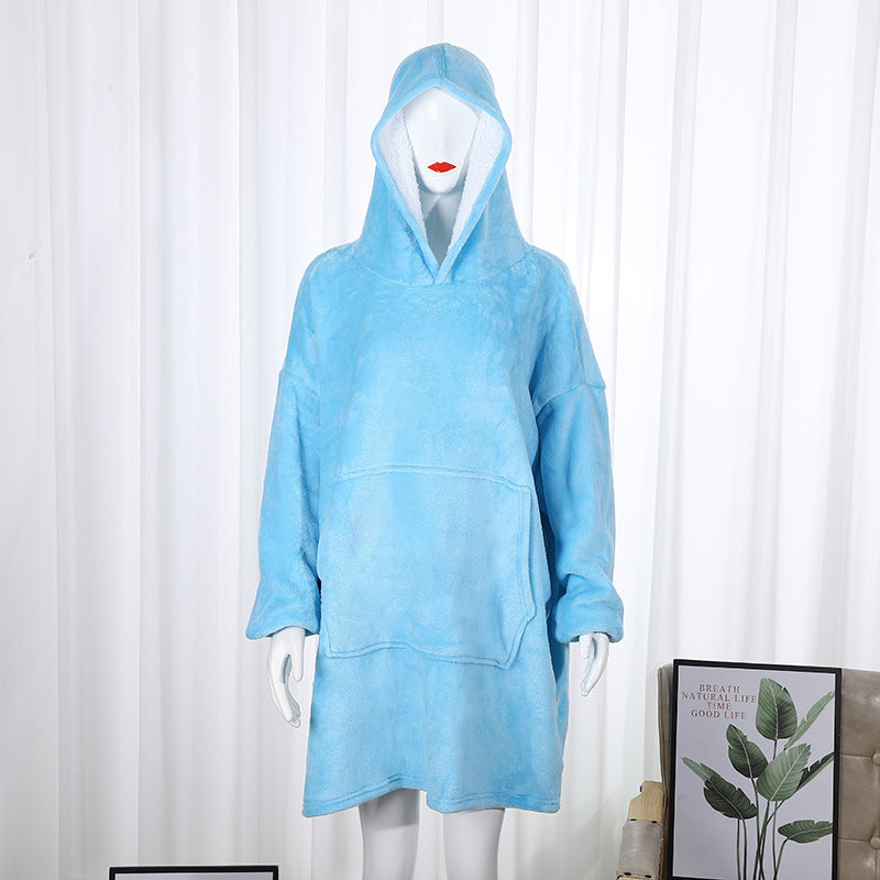 SnugHaven Fleece Nightgown Hoodie