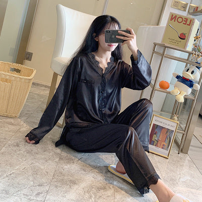 Ice silk short sleeve two-piece suit
