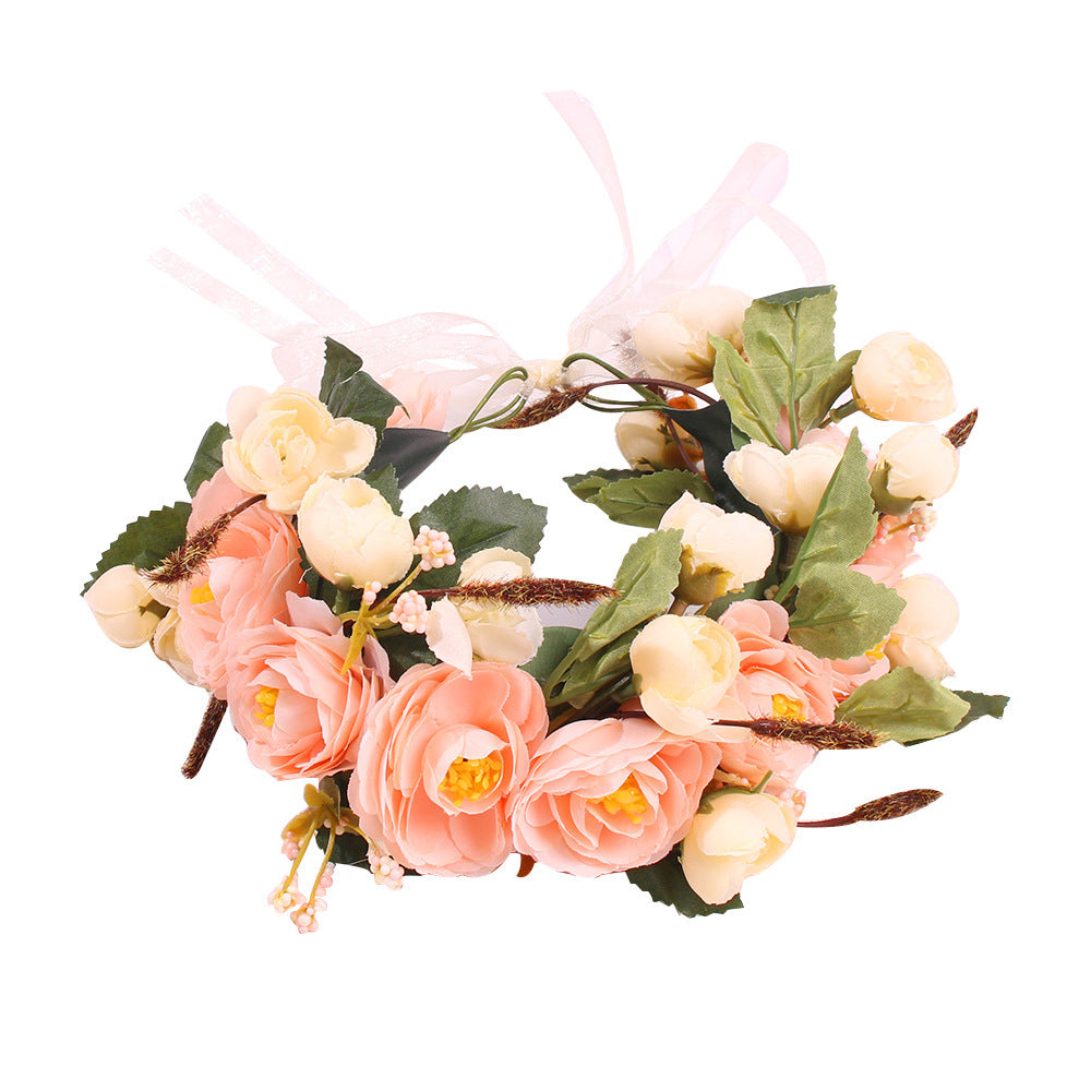 Silk yarn simulation flower headband