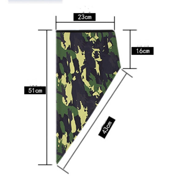 Ice silk quick-drying camouflage triangle scarf