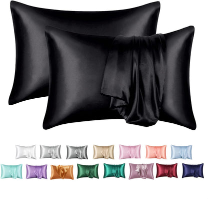 Silk-like Solid Color Pillowcase
