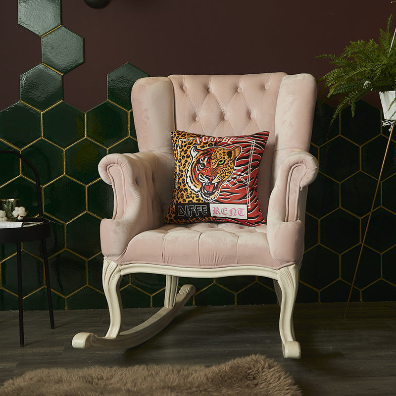 Silk leopard print animal print pillowcase