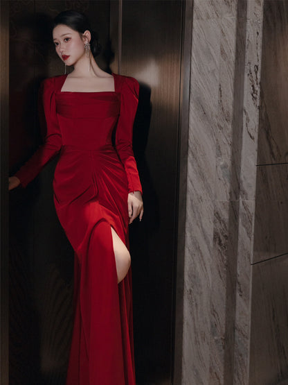 Ivory Poise – Satin Elegance Bridal Gown