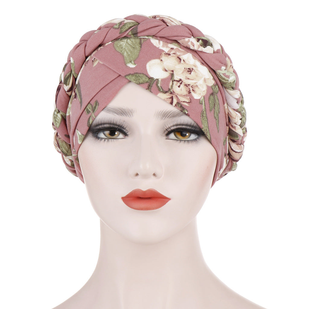 Printed brushed milk silk scarf