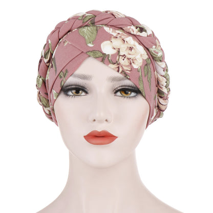 Printed brushed milk silk scarf
