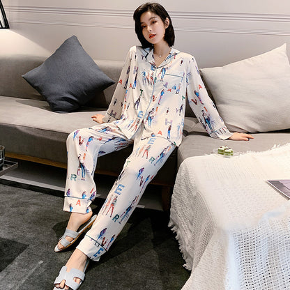 Ice silk fashion long sleeve suit