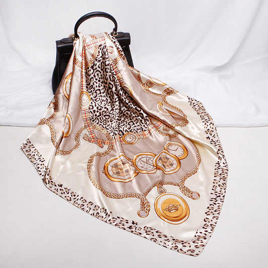 Digital Printed Square Silk Scarf