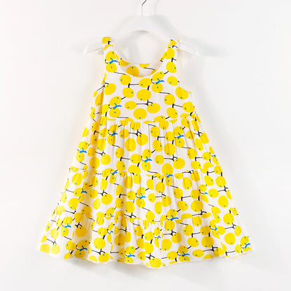 Cotton silk children's foreign style skirt
