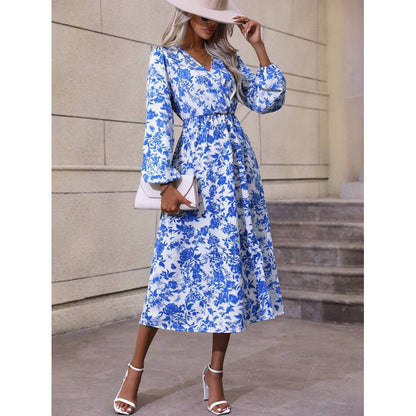 BloomVera Lace-Up Midi Dress