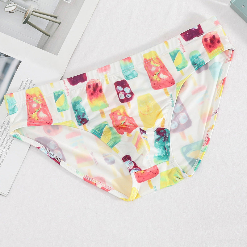 Men's Fashion Ice Silk Pattern Underwear
