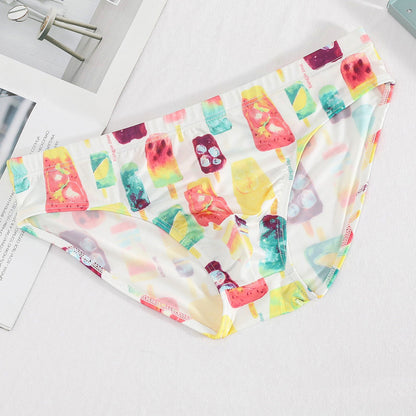 Men's Fashion Ice Silk Pattern Underwear