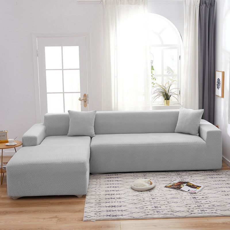 Milk Silk Nordic Simple Elastic Non-Slip Universal All-Inclusive Solid Color Full Cover Sofa Cover