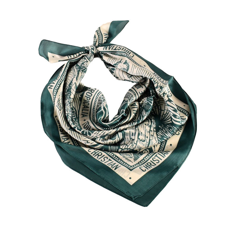 Silk Satin 70x70 Coconut Silk Towel Headscarf