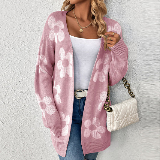 BloomKnit V-Neck Sweater Coat