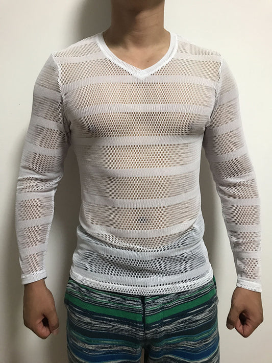 Ice silk mesh long sleeve