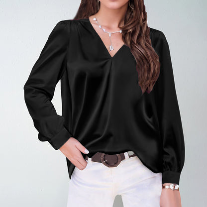 LustraFlow Satin Blouse