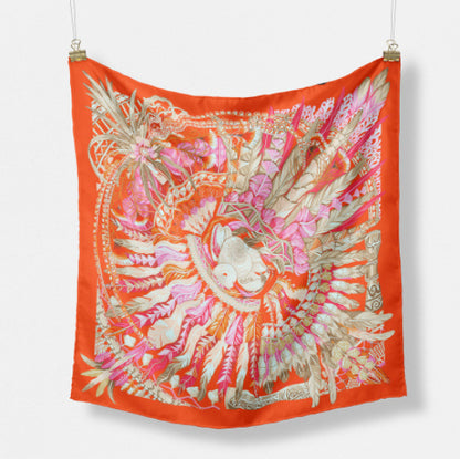 Fashion Simple Print Twill Versatile Temperament Silk Scarf