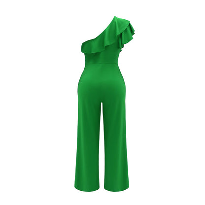 BreezeBelle One-Shoulder Jumpsuit