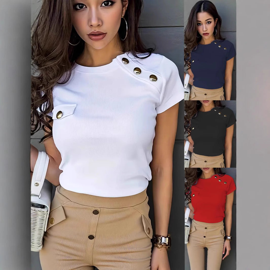 ClaraSoft Button Tee