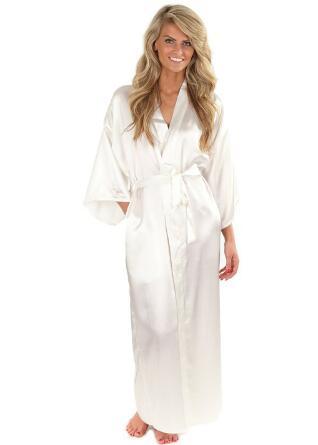 Silk loose sexy lace bathrobe